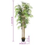 vidaXL Bambou artificiel 500 feuilles 80 cm vert