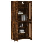 vidaXL Buffet haut Chêne fumé 69 5x34x180 cm Bois d'ingénierie