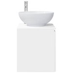 vidaXL Vanité de lavabo mural Blanc 49 5 x 44 5 x 65 cm