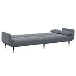 vidaXL Canapé-lit à 2 places avec repose-pied gris foncé velours