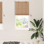 vidaXL Store enrouleur Marron Clair 90 x 220 cm Bambou