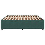 vidaXL Cadre de lit sans matelas vert foncé 200x200 cm velours