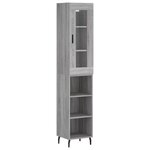 vidaXL Buffet haut Sonoma gris 34 5x34x180 cm Bois d'ingénierie