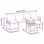 vidaXL Ensemble de canapé de jardin 5 Pièces Anthracite Acier