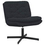 vidaXL Fauteuil relaxant pivotant Noir 63 x 75 x 76 cm Velours