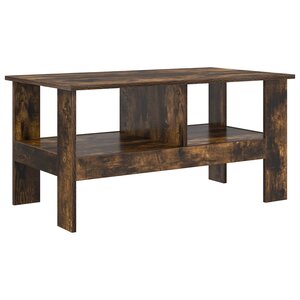 vidaXL Table basse Chêne fumé 90 x 50 x 45 cm Bois d'ingénierie