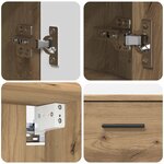 vidaXL Ensemble de mobilier de salle de bain 2 Pièces chêne artisanal