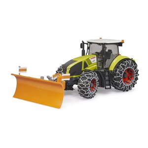 Bruder 03018 - Claas Axion 950 avec chaînes à neige et lame de niveleuse