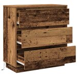 vidaXL Cabinet de chevet avec tiroir Bois ancien 71 x 34 5 x 75 cm