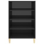 vidaXL Buffet gris brillant 57x35x90 cm bois d'ingénierie