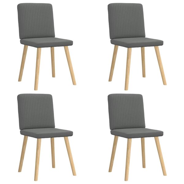 vidaXL Chaises à manger lot de 4 gris foncé tissu