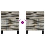 vidaXL Tables de chevet avec tiroir Blanc et Noir 50 x 33 x 60 cm