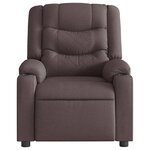 vidaXL Fauteuil inclinable électrique Marron foncé Tissu
