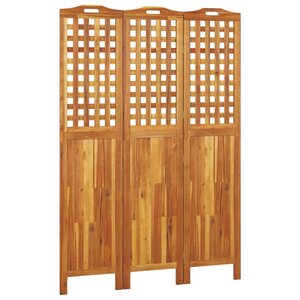 vidaXL Cloison de séparation 3 panneaux 121 5x2x180 cm Bois d'acacia