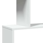 vidaXL Bibliothèque séparateur de pièce à 3 niveaux Blanc 70 x 24 x 97 cm Bois d'ingénierie