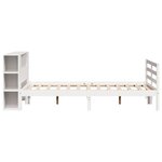 vidaXL Lit bibliothèque sans matelas blanc 120x200 cm bois pin massif