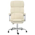 vidaXL Fauteuil inclinable de bureau Crème Similicuir