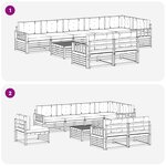 vidaXL Ensemble de canapés d'extérieur 9 pc Gris Naturel et Clair