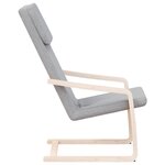 vidaXL Chaise de relaxation Gris clair Tissu