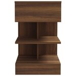 vidaXL Tables de chevet 2Pièces Chêne marron 40x35x65cm Bois d'ingénierie