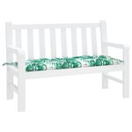 vidaXL Coussin de banc de jardin motif de feuilles 120x50x7 cm