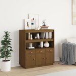 vidaXL Buffet haut Marron miel 100x40x108 5 cm Bois massif de pin