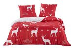 Parure de lit Noël 140 x 200 cm - Rouge