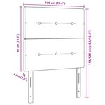 vidaXL tête de lit LED marron foncé 100 cm en tissu