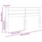 vidaXL Tête de lit avec tête de lit Blanc 200 cm Bois d'ingénierie