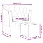 vidaXL Fauteuil avec repose-pied bleu foncé velours