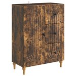 vidaXL Buffet Chêne fumé 66 x 34 5 x 90 cm Bois d'ingénierie