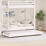 vidaXL Cadre de lit Blanc Bois de pin 75 x 190 cm Pliable Cadre de lit
