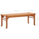 vidaXL Banc de jardin 2 places 120 cm Bois d'eucalyptus solide