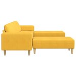 vidaXL Sofa en tissu Jaune clair Tissu en velours côtelé