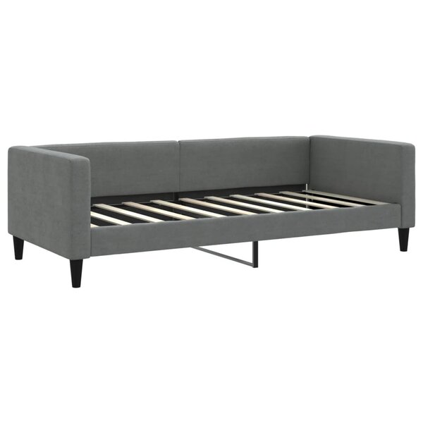 vidaXL Lit de repos sans matelas gris foncé 90x190 cm tissu
