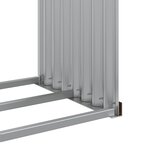 vidaXL Porte-bûches aspect bois 120x45x140 cm acier galvanisé