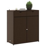 vidaXL Armoire de rangement jardin marron 105x55x113 cm résine tressée