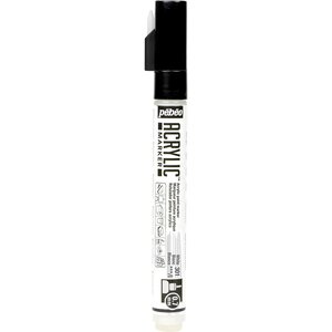 Marqueur acrylique Pointe ronde 0 7mm Blanc PÉBÉO