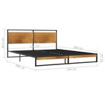 vidaXL Cadre de lit Métal 160x200 cm