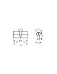 THIRARD - Lot de 2 cylindres de serrure double entrée Trafic 6  30x30mm  s'entrouvrant  nickel 5 clés/cylindre