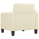 vidaXL Fauteuil Crème 60 cm Similicuir