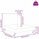 vidaXL Socles de parasol d'extérieur Noir 45 x 45 x 32 cm Acier  béton