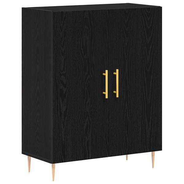 vidaXL Buffet Chêne noir 69 5 x 34 x 90 cm Bois d'ingénierie