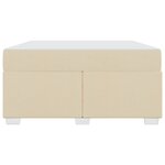 vidaXL Cadre de lit avec matelas Crème 160 x 200 cm tissu