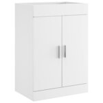 vidaXL Meuble sous lavabo de salle de bain Blanc 56 x 37 5 x 81 cm