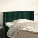 vidaXL Tête de lit avec oreilles Vert foncé 83x16x78/88 cm Velours