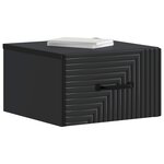 vidaXL Cabinet de chevet mural avec tiroir Noir 34 5 x 33 x 20 cm