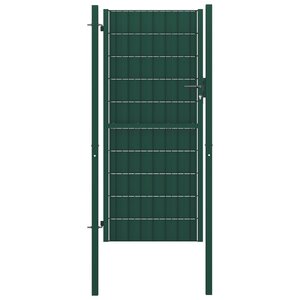 vidaXL Portail de clôture PVC et acier 100x164 cm Vert