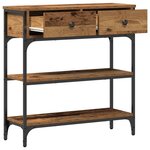 Table Console vidaXL en Bois Ancien 72 5x25x75 cm Bois Agencé & Acier