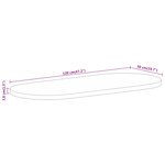 vidaXL Dessus de table 120x50x3 8 cm ovale bois massif de manguier